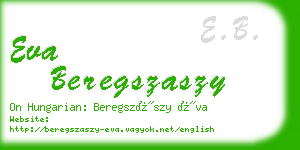 eva beregszaszy business card